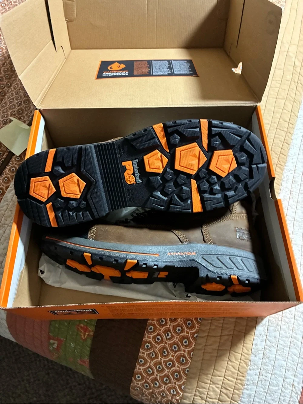 Timberland PRO Black and Orange Logo Work Boot Box